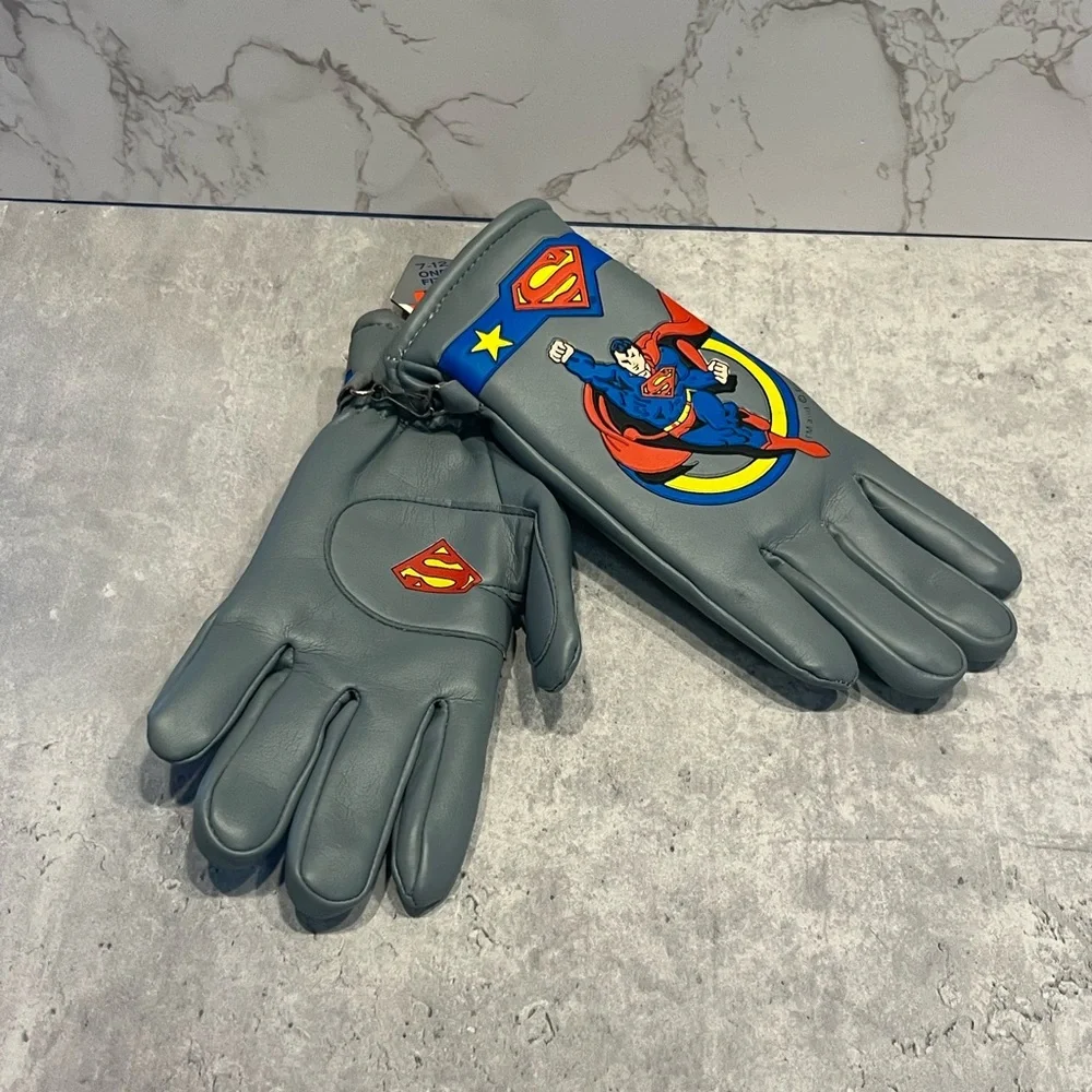 Superman DC Comics 1986 RARE kids boys gloves vintage